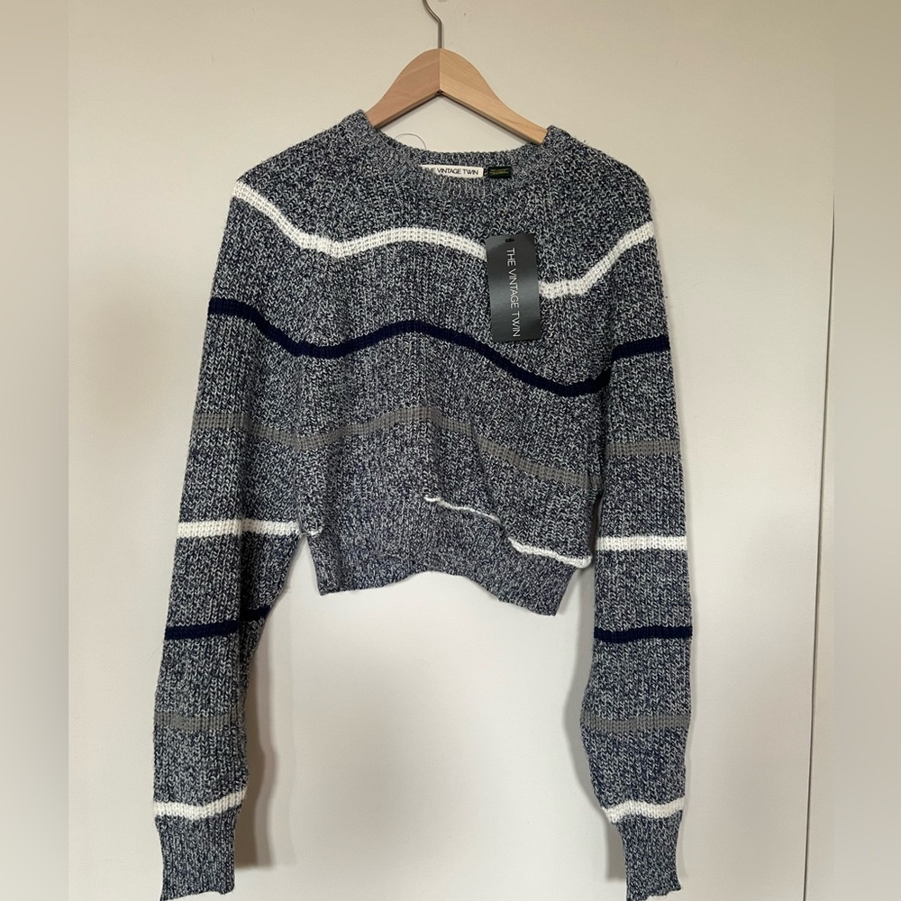 The vintage twin nyc reworked vintage sweater small/medium NWT